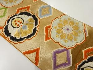 アンティーク　松皮菱に桐・花模様織出し袋帯（材料）